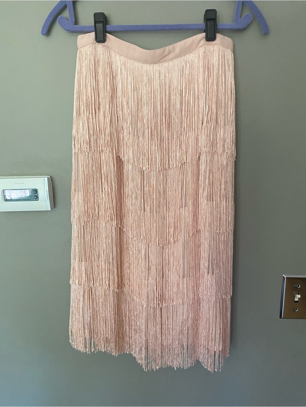 NWT MAEVE x ANTHROPOLOGIE Velma Fringe Flapper Pink Midi Skirt Size 2 - Picture 4 of 10